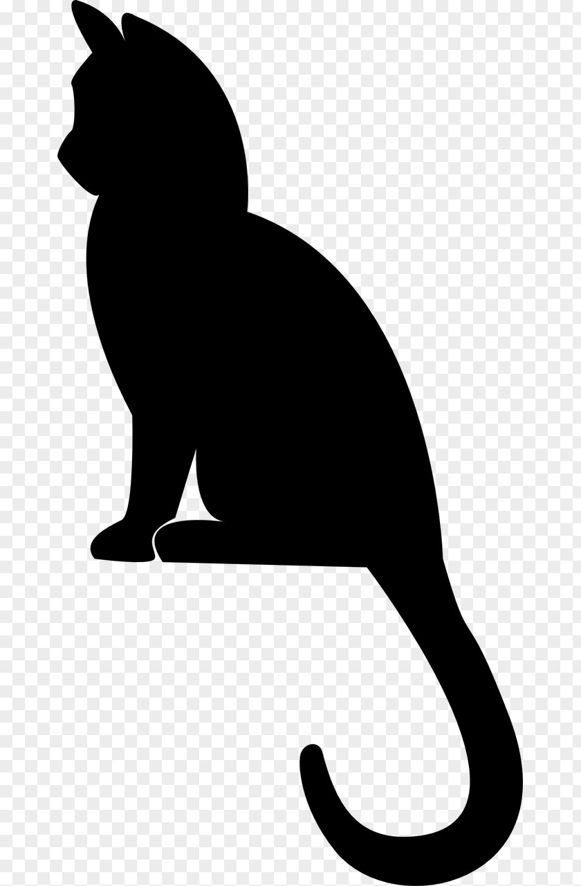 Kitten Cat Silhouette Drawing PNG