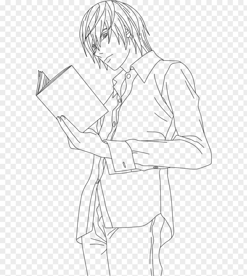 Laughing Vector Light Yagami Line Art Drawing Death Note PNG