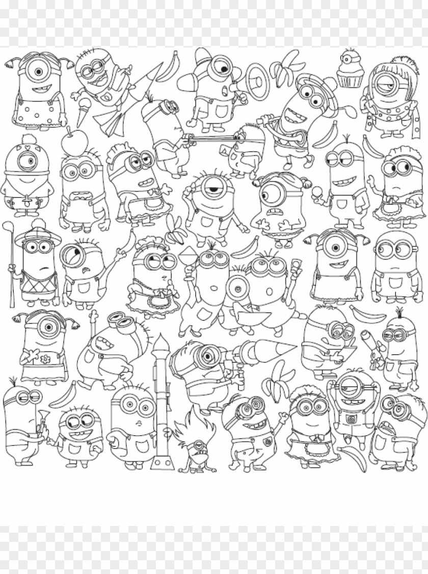 Doodle Coloring Book Minions Artikel Online Shopping Price PNG