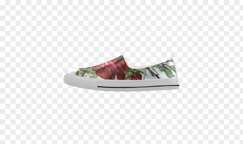 Floral Oxford Shoes For Women Sports Slip-on Shoe Product Design PNG
