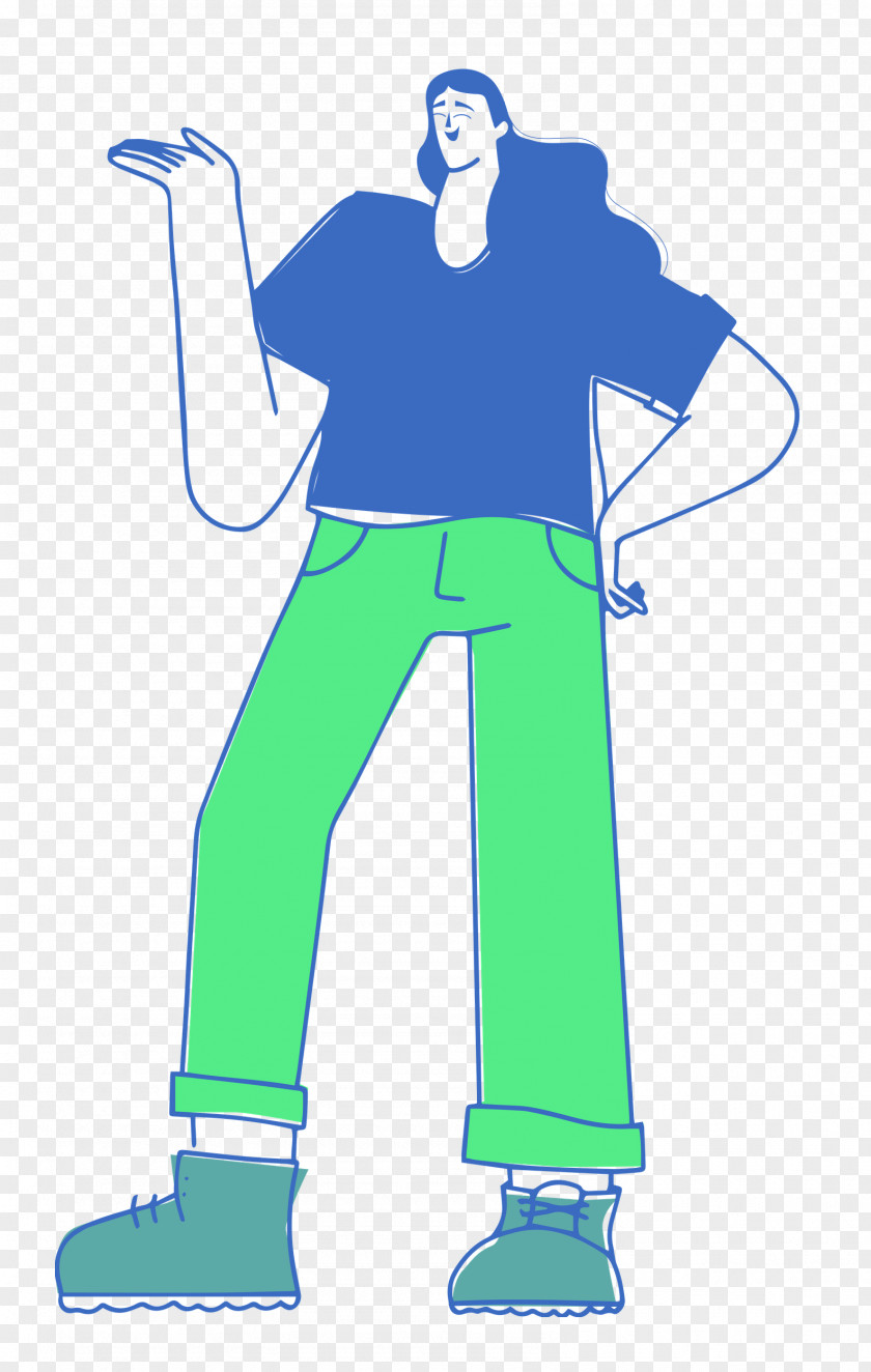 Girl Standing PNG