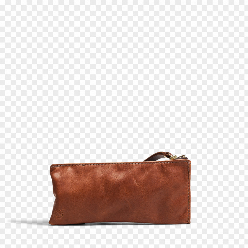 Zipper Bag Handbag Coin Purse Leather Brown PNG