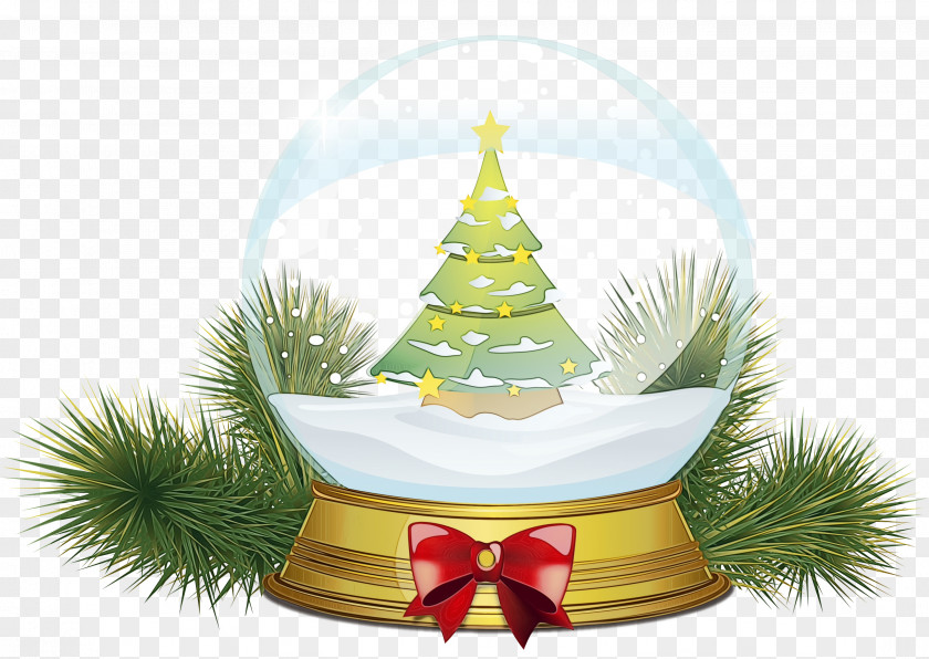 Evergreen Christmas Eve Tree Watercolor PNG