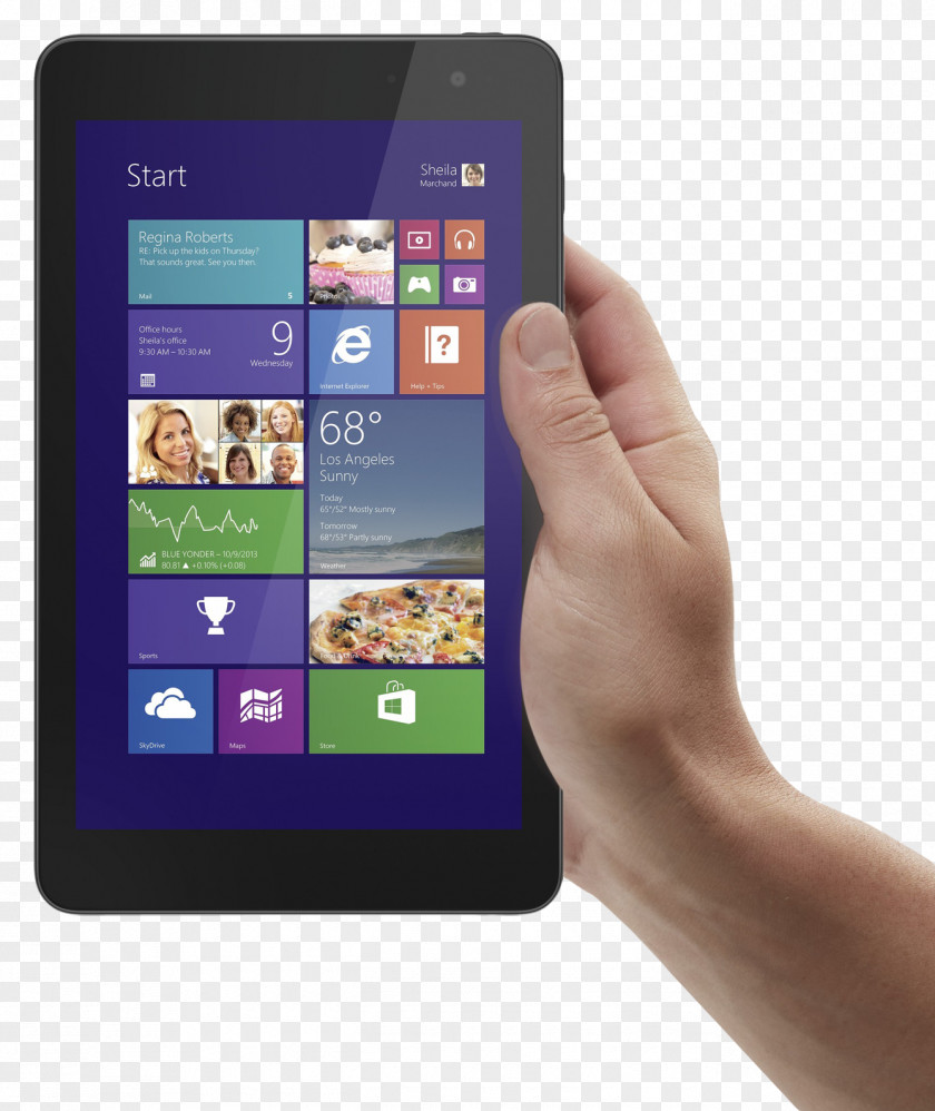 Hand Holding Tablet Dell Venue Pro IPad SonicWall Wi-Fi PNG
