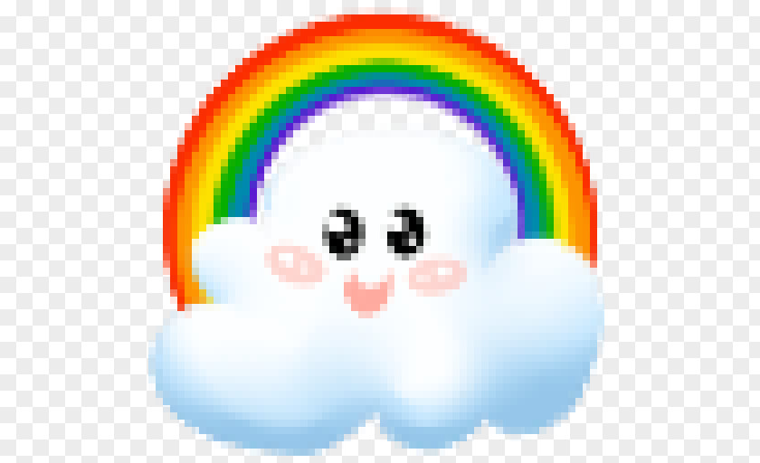 Happy Cloud Minecraft Art Rainbow Desktop Wallpaper PNG