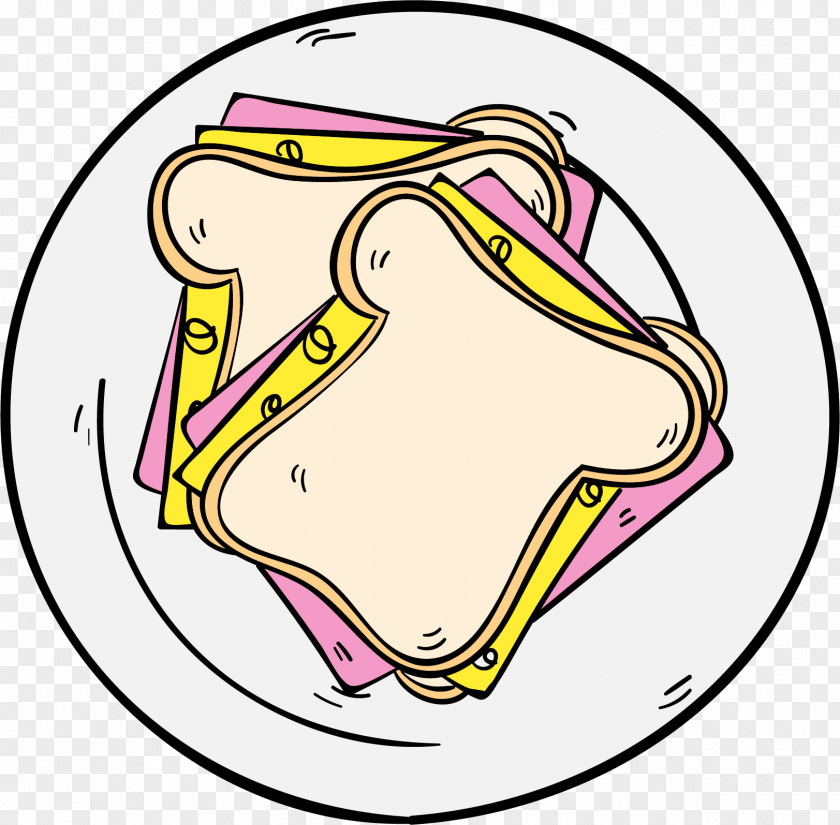 Cheese Sandwich Take-out Cartoon Restaurant Illustration PNG