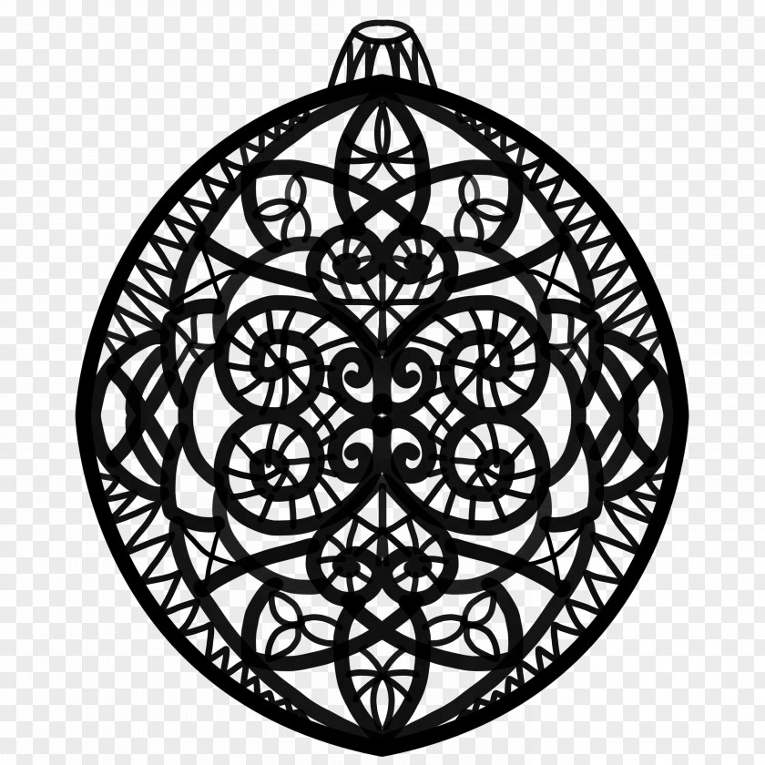 Lace Christmas Ornament Bombka PNG