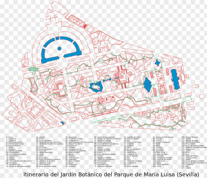 Park Urban Parque De Maria Luisa Botanical Garden Plan PNG