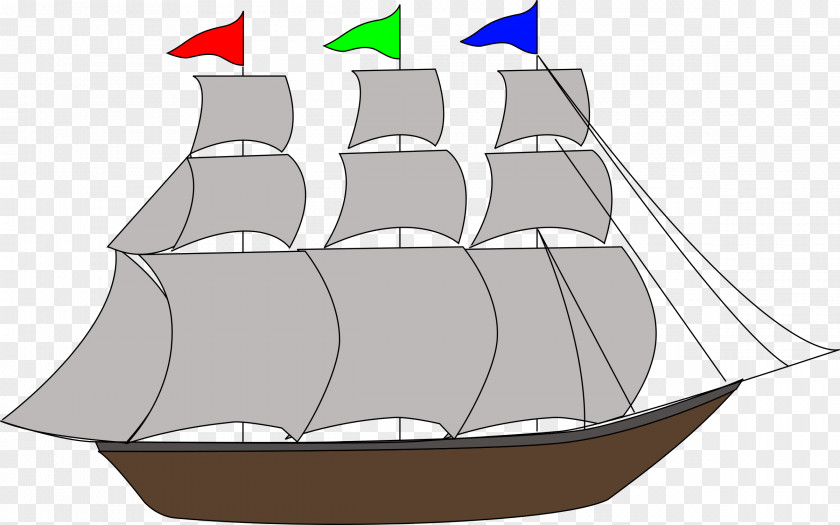 Sailing Ship Tall Boat Clip Art PNG