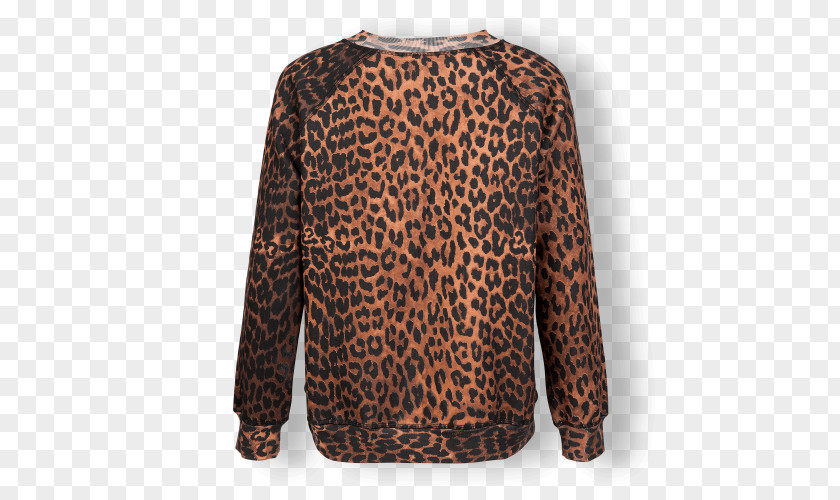 Leopard Sleeve Animal Print Blouse Cotton PNG