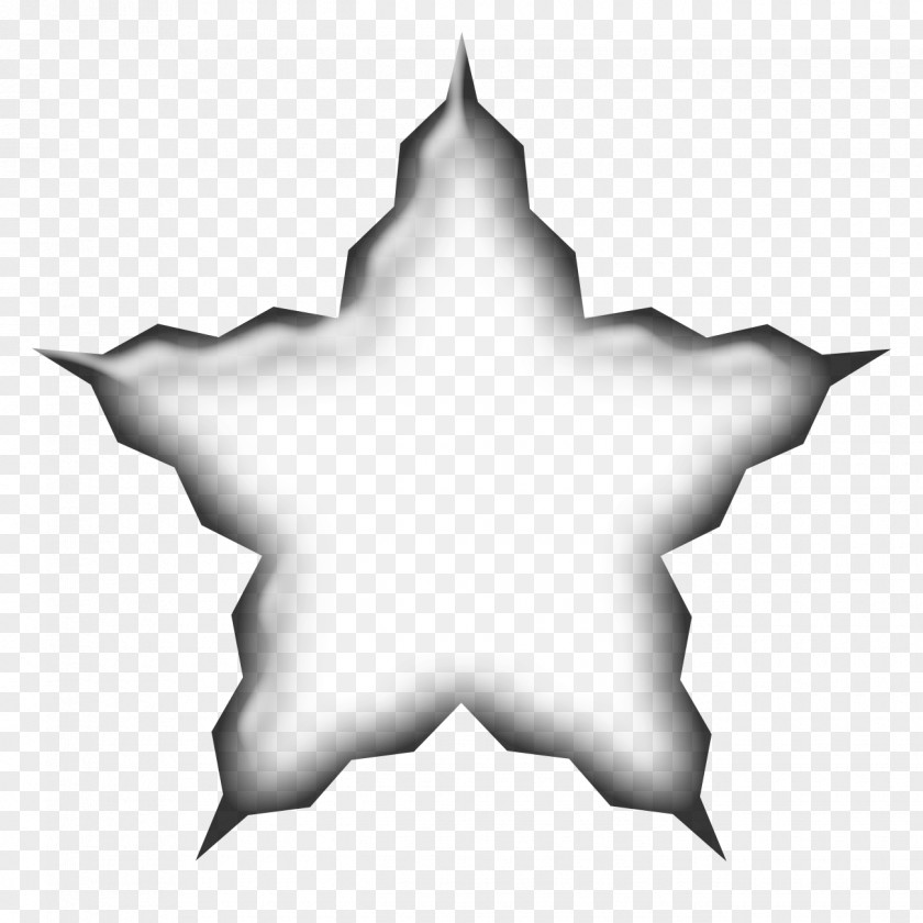 Star Black And White Glass PNG