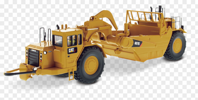 Tractor Caterpillar Inc. Wheel Tractor-scraper Die-cast Toy 1:50 Scale PNG