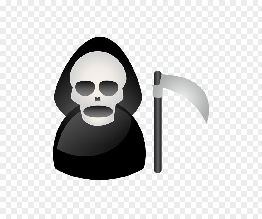 Vector Cartoon Black Skull Death Halloween Icon PNG