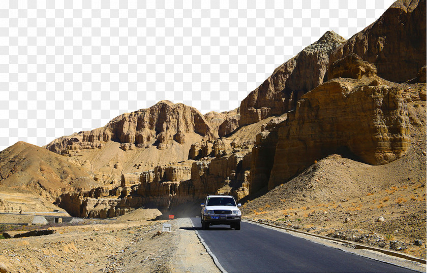 Western Tibet Ali Fam Road Trip Mode Of Transport Rock Sand PNG
