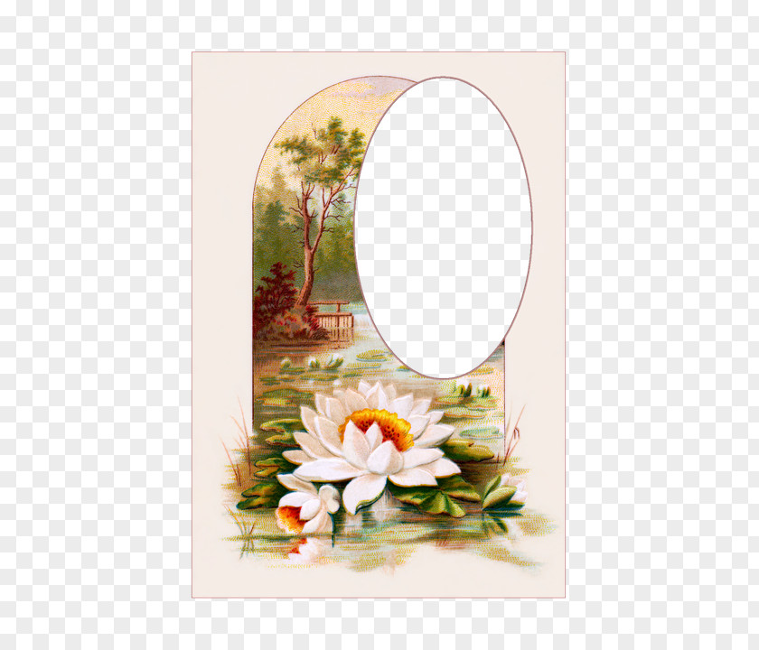 Design Floral Landscape Painting Embroidery PNG