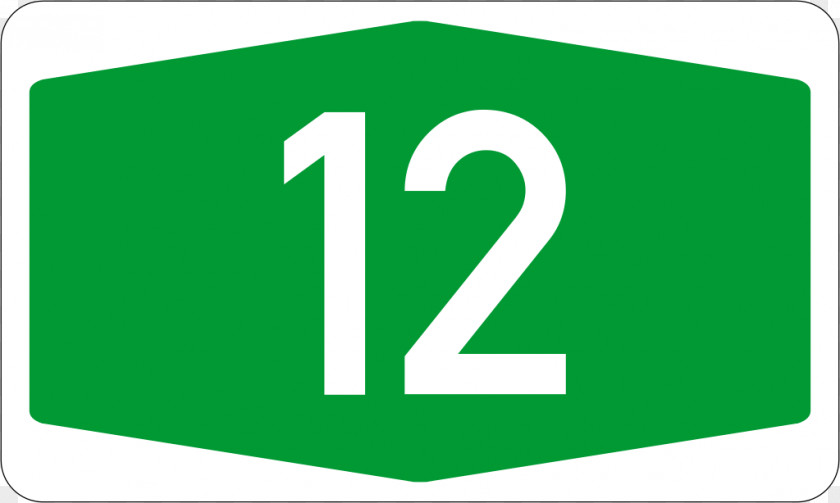 Number 12 Images Bundesautobahn 75 Almanya'daki Otoyollar Clip Art PNG