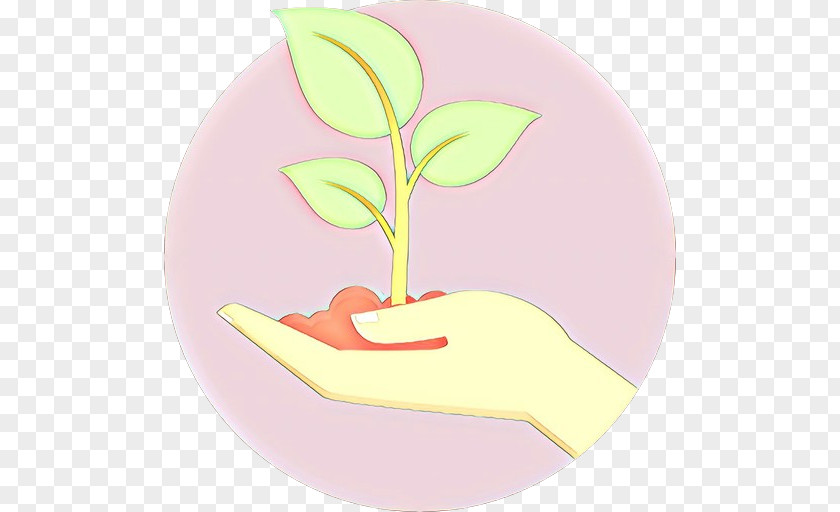 Plate Tree Pink Leaf Cartoon Plant PNG