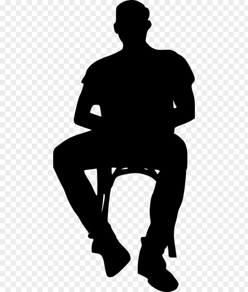 Sitting On Chair Silhouette PNG