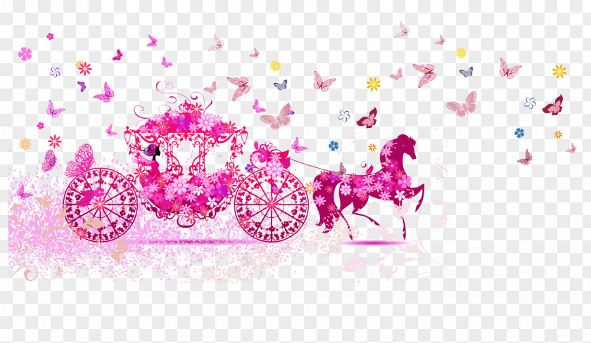 Butterfly Carriage Valentines Day Heart Greeting Card Stock Photography PNG