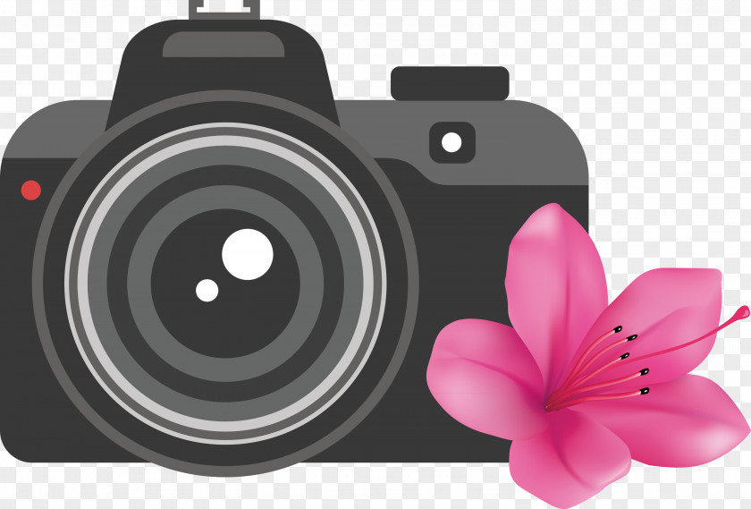 Camera Flower PNG
