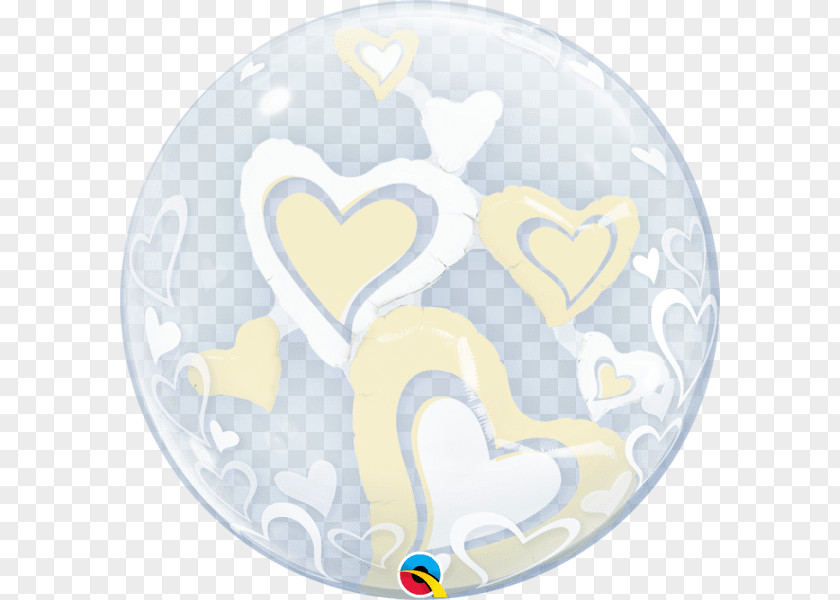 Floating Bubbles Heart PNG