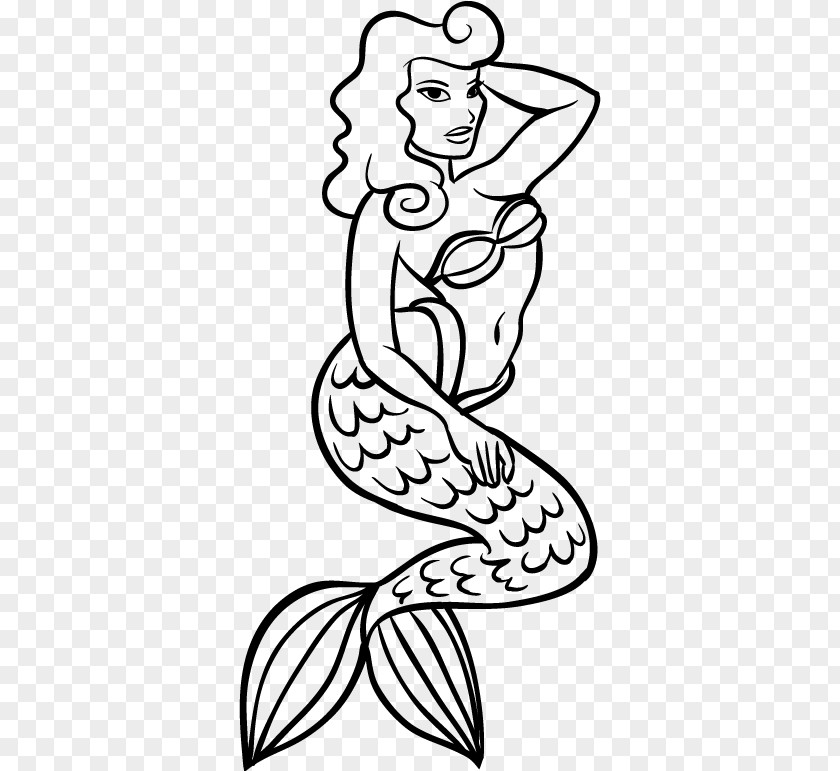 Mermaid Tattoo Wall Decal Sticker PNG