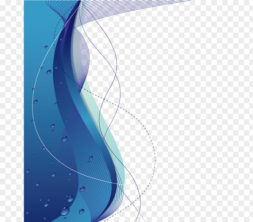 Vector Blue Wave Graphic Design Euclidean PNG