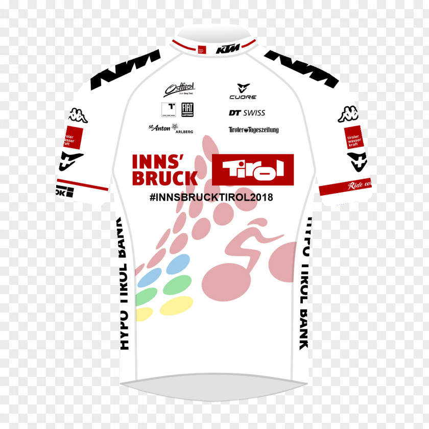 Cyclist Front T-shirt Innsbruck Logo SkiWelt Product Design PNG