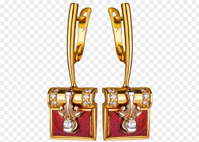 Gold Earring 01504 PNG
