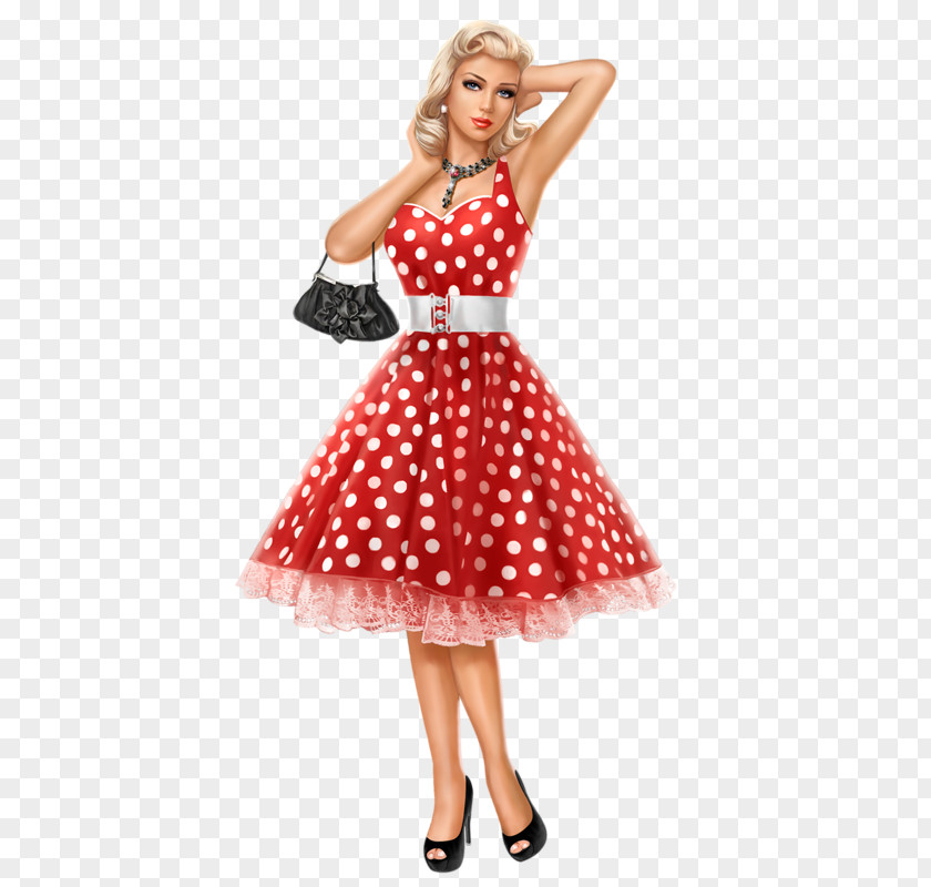 Grease Pink Ladies Wedding Dress Clothing Polka Dot Red PNG