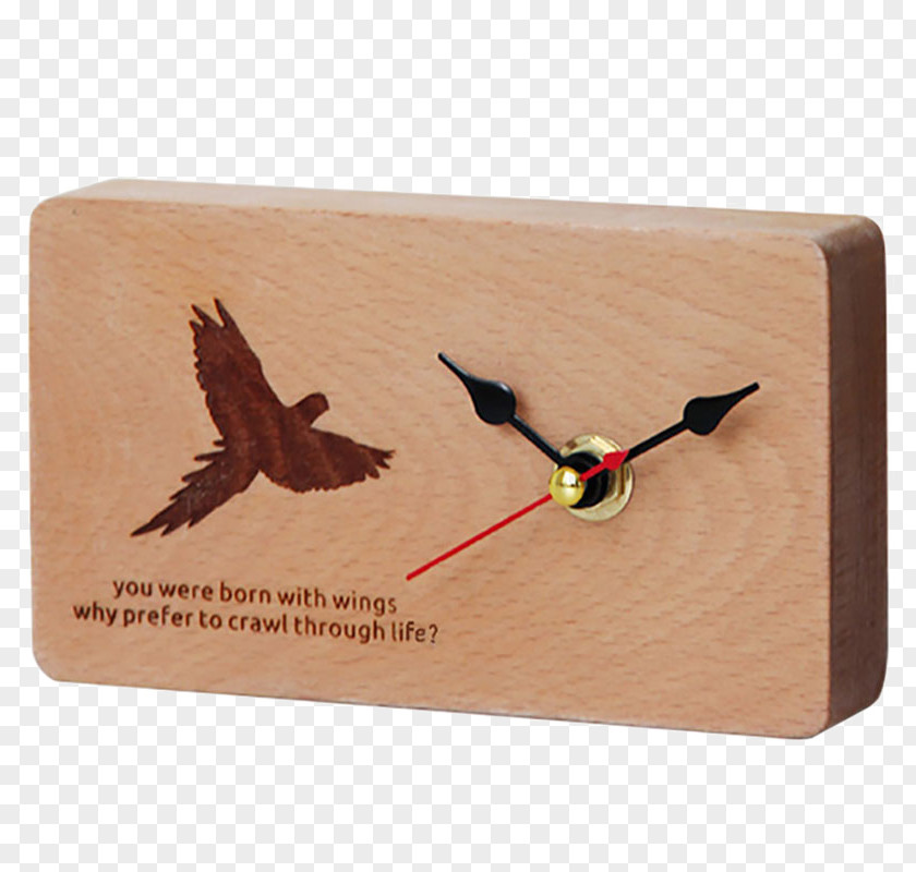 Simple Wood Animal Bird Clock Northern Europe Table PNG