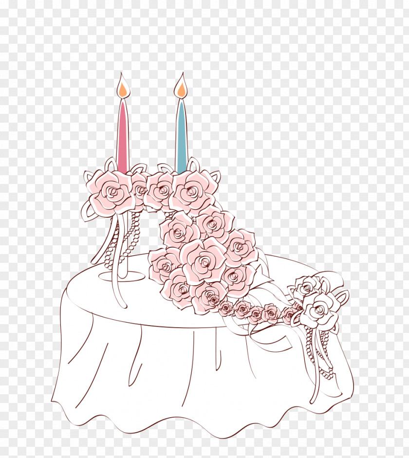Candlestick Wedding Illustration PNG