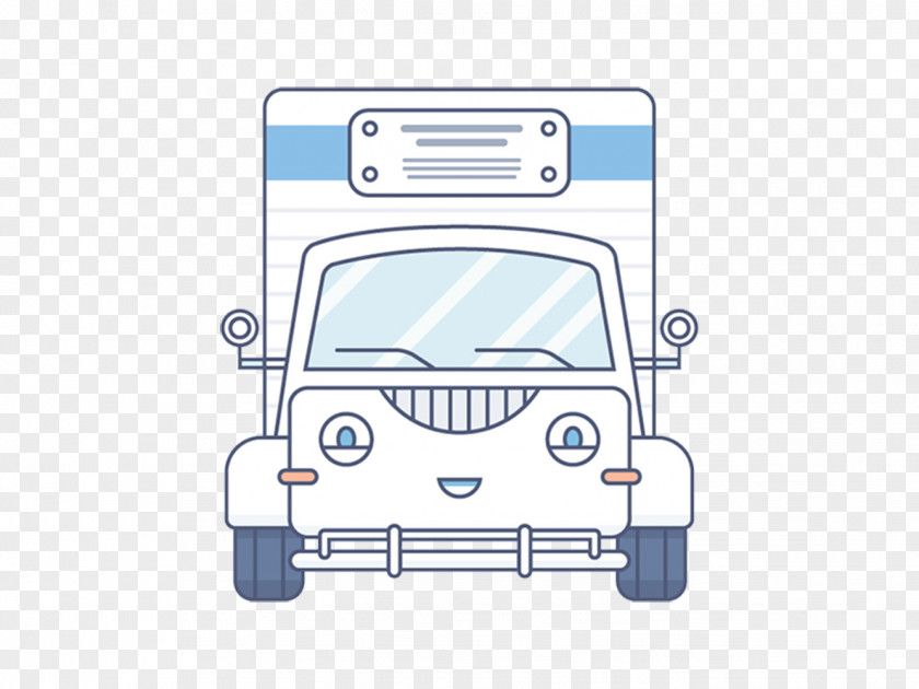 Creative Cartoon Cute Little Truck Van PNG