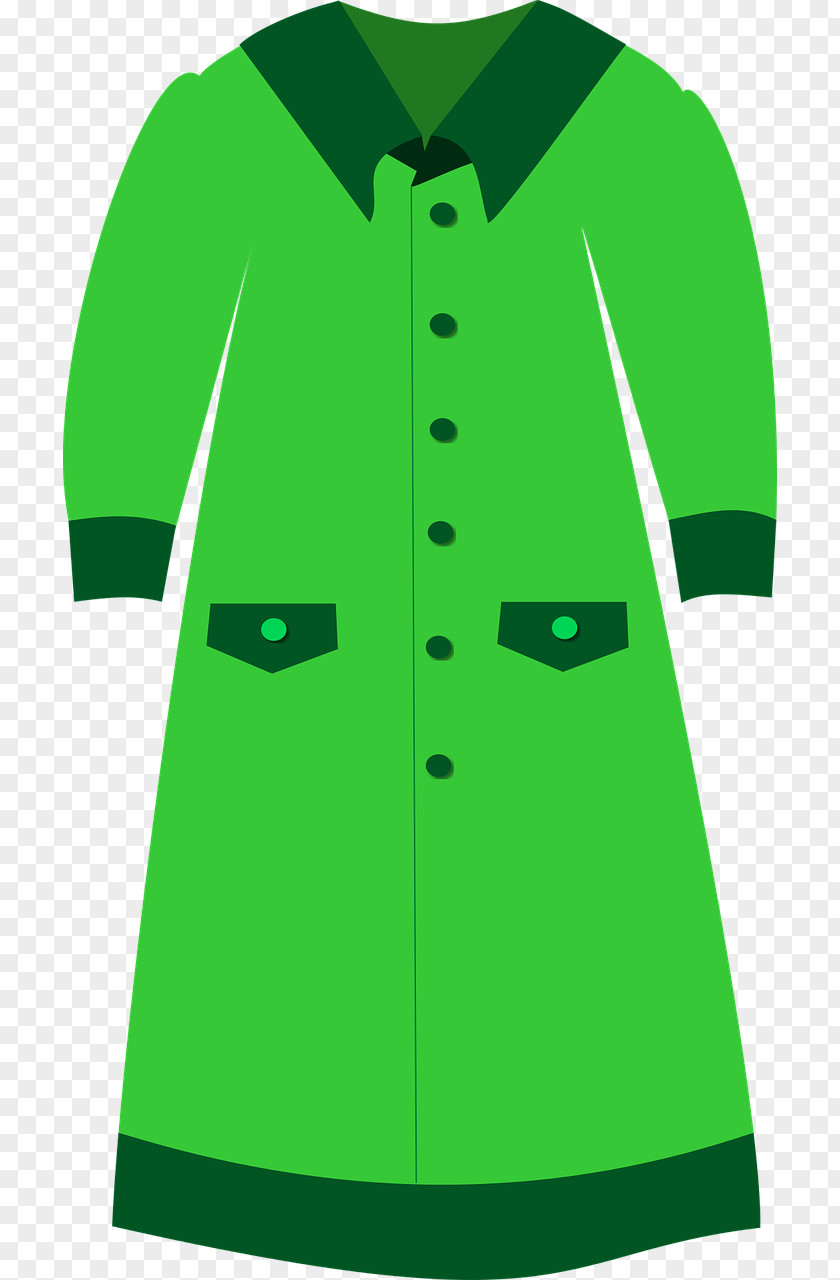 Dress Green Fashion Coat Clip Art PNG