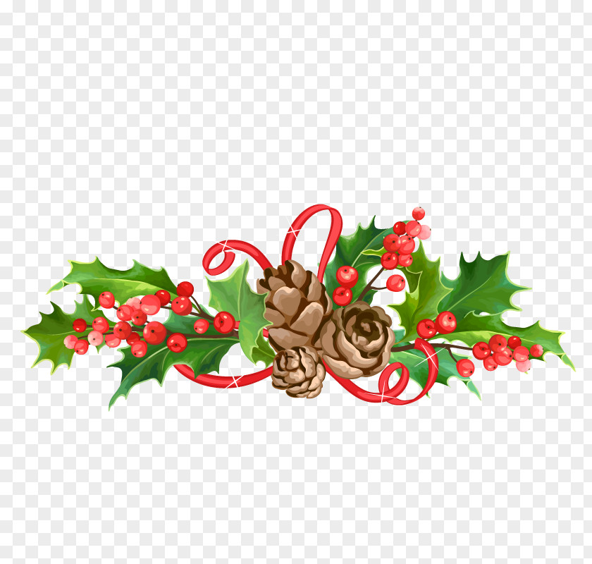 Plant Leaves Vector Christmas Leaf Conifer Cone Clip Art PNG