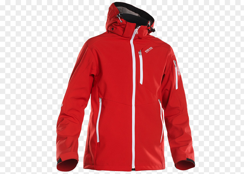 Shell Jacket Red Clothing Lining Hood PNG