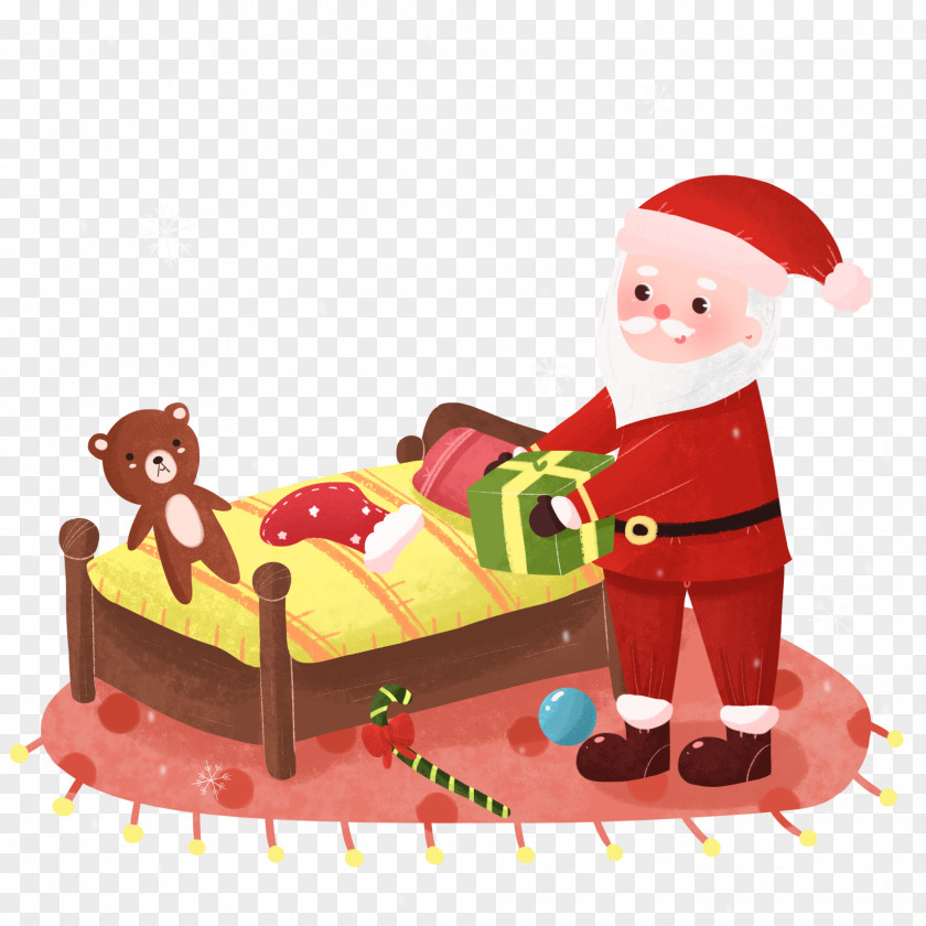Cgristmas Mockup Santa Claus Christmas Day Image Gift Illustration PNG