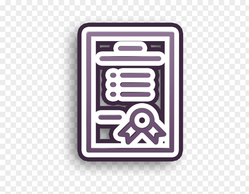 Contract Icon Business Management Certificate PNG