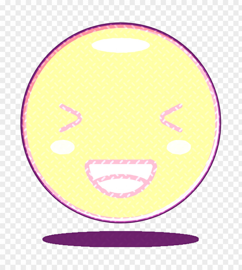 Magenta Emoticon Face Icon Grinning Squinting PNG