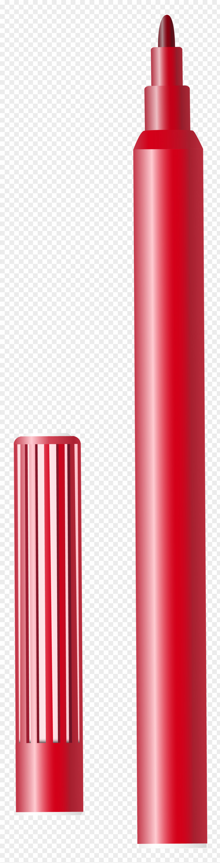 Red Felt Tip Pen Clipart Image Marker Pencil Clip Art PNG