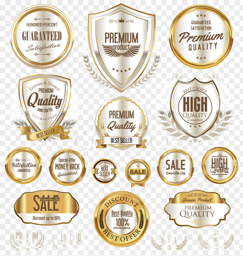 Golden Round Label Vector Circle Euclidean PNG