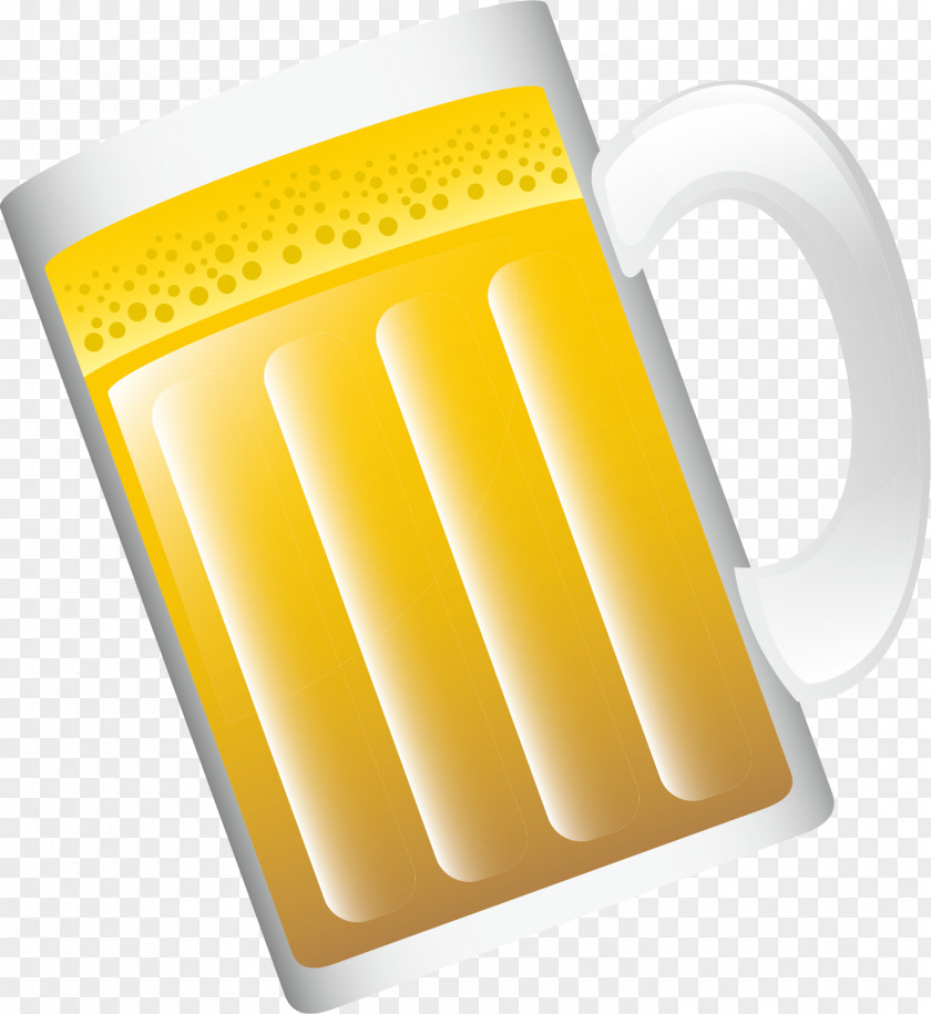 Hand Drawn Yellow Beer Cup Drawing PNG