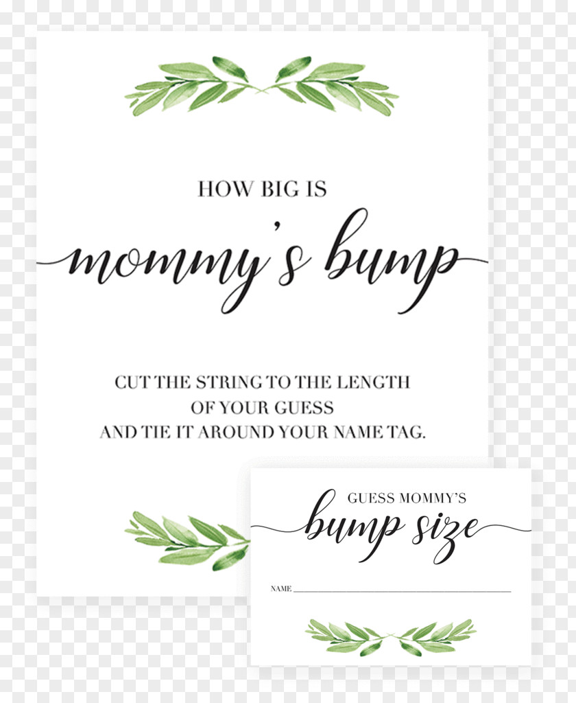 Greenery Invitation Baby Shower Bridal Wedding Gender Reveal PNG
