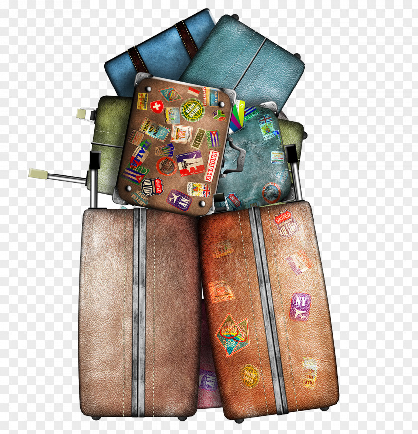 Labeling Suitcase Travel Train Baggage Box PNG