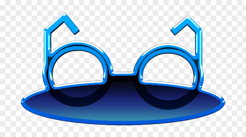 Electric Blue Azure Glasses Icon Wizard PNG
