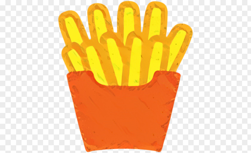 French Fries Finger Yellow Background PNG