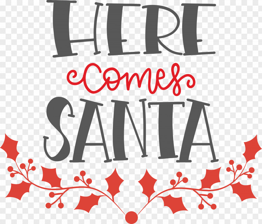 Here Comes Santa Christmas PNG