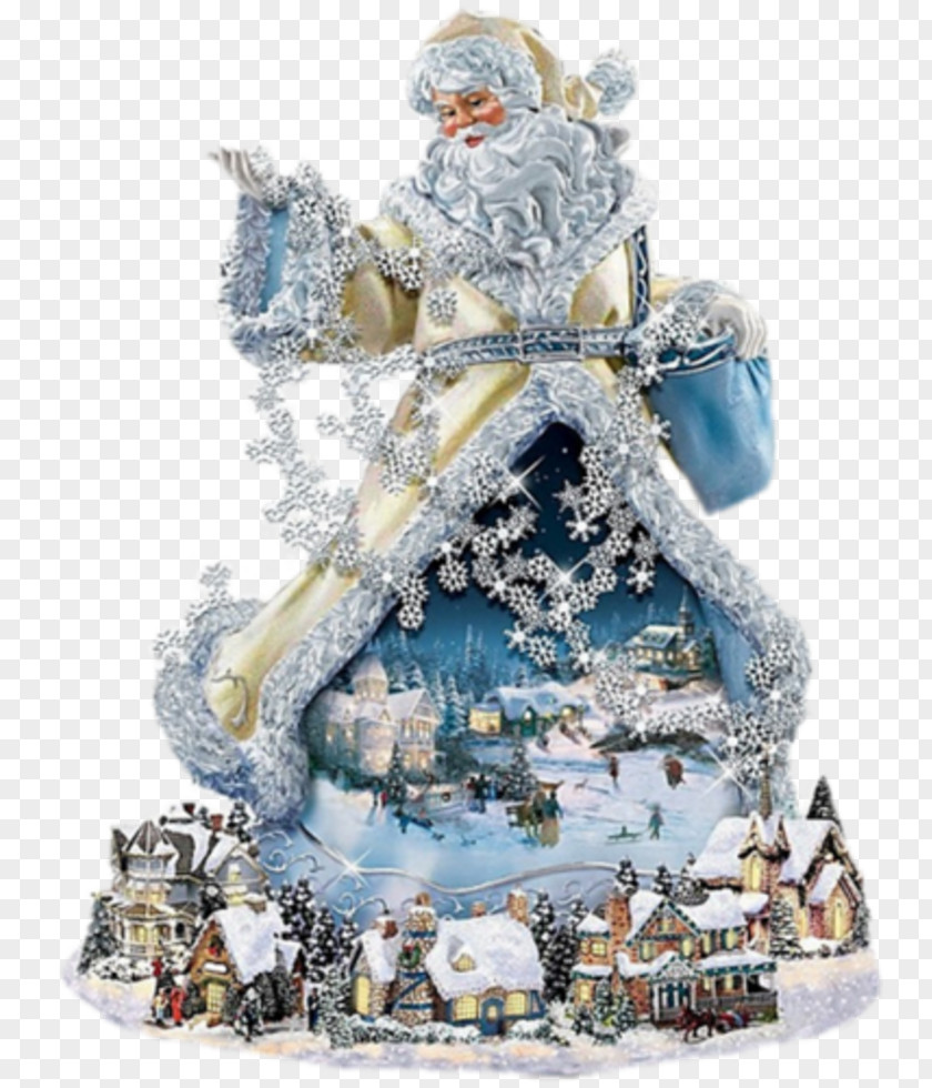 Santa Claus Figurine Christmas Ornament Painting PNG