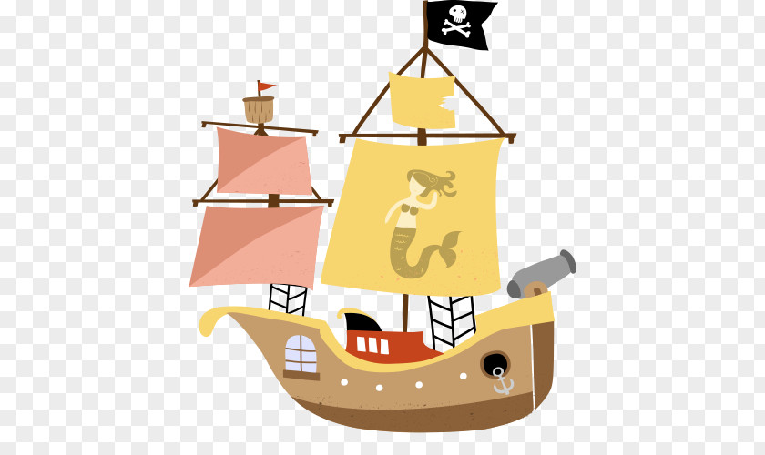Ship Piracy Wall Decal Clip Art PNG