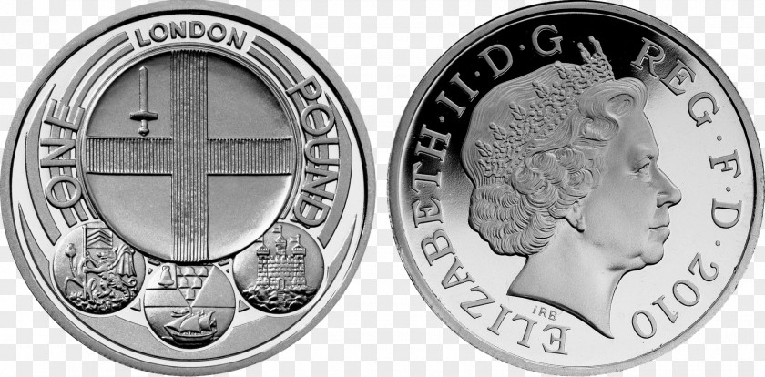 Silver Coins Dollar Coin One Pound Royal Mint PNG